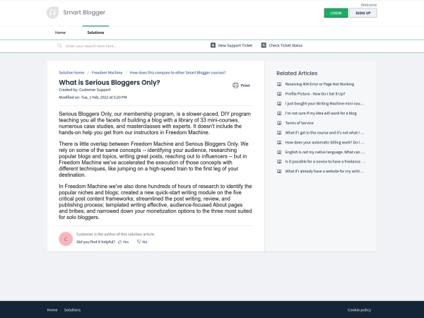 Serious Bloggers Only screenshot