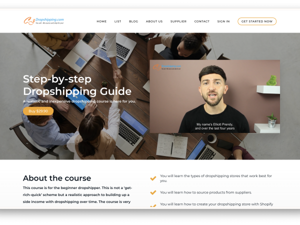 CJ Dropshipping Academy screenshot