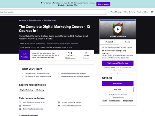 The Complete Digital Marketing Course thumbnail