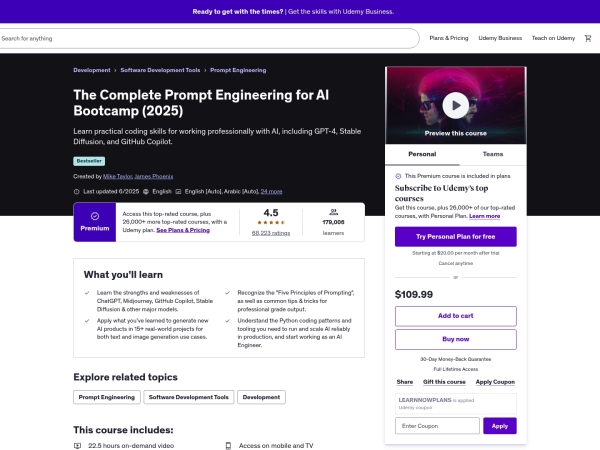 The Complete Prompt Engineering for AI Bootcamp (2025) thumbnail