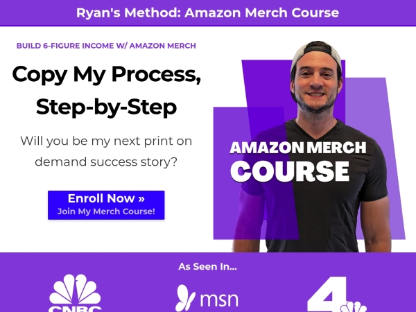 Ryan's Method: Amazon Merch screenshot