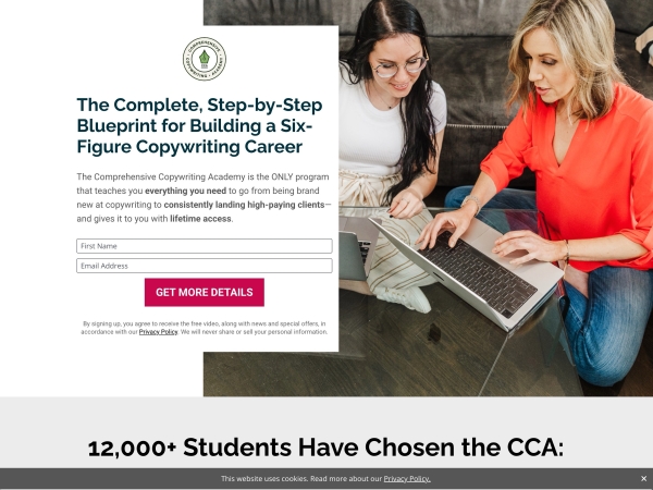 The Complete Blueprint for Building a Six-figure Copywriting Career screenshot