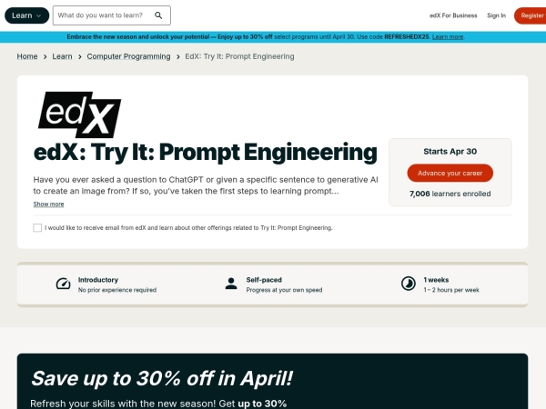 Try It: Prompt Engineering screenshot
