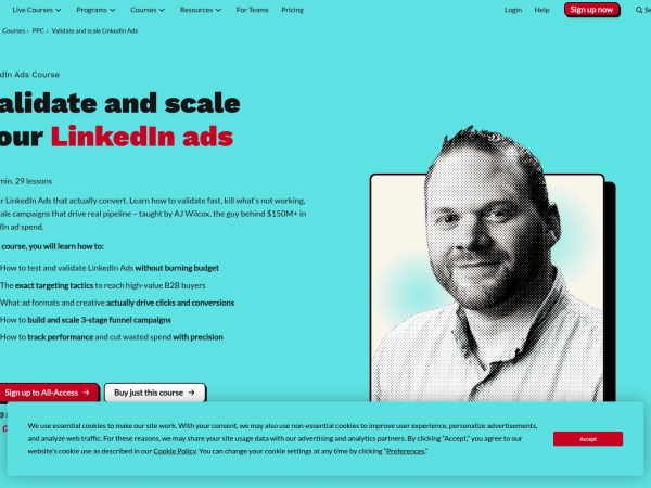 LinkedIn Advertising Course screenshot