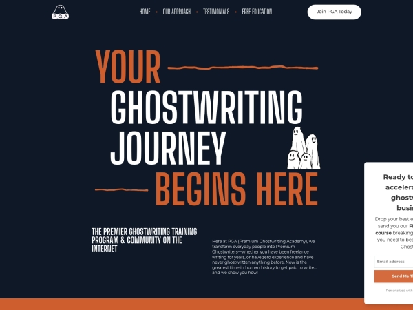 Premium Ghostwriting Academy screenshot